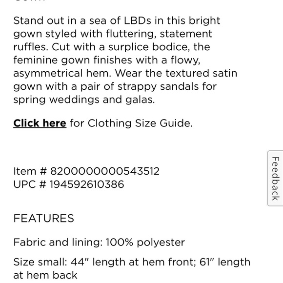 Vince Camuto Asymmetrical Ruffled Gown - Picture 9 of 9